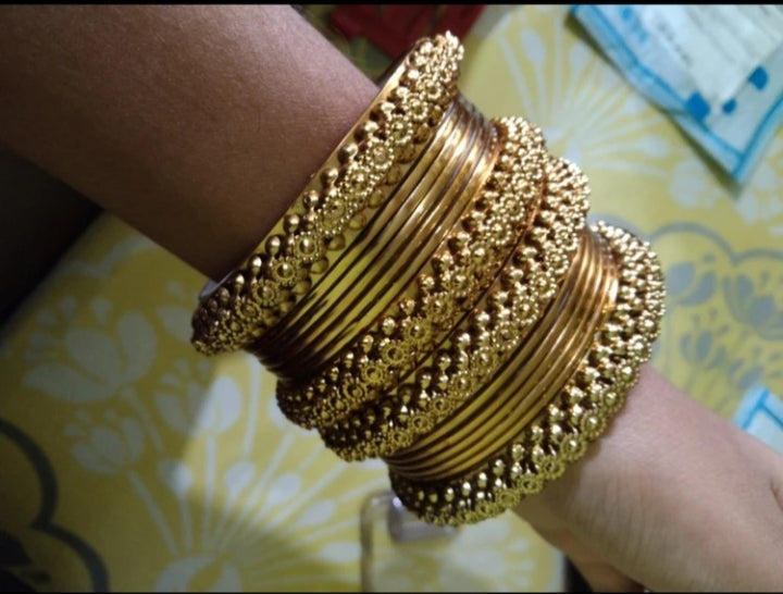 Antique, Gold Plated, Temple Jewellery, Mata Laxmi, Bangle, Festive