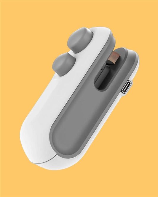 Portable Mini Sealing Machine 2 in 1 | USB Rechargeable Magnetic Bag Sealer Heat Seal with Cutter