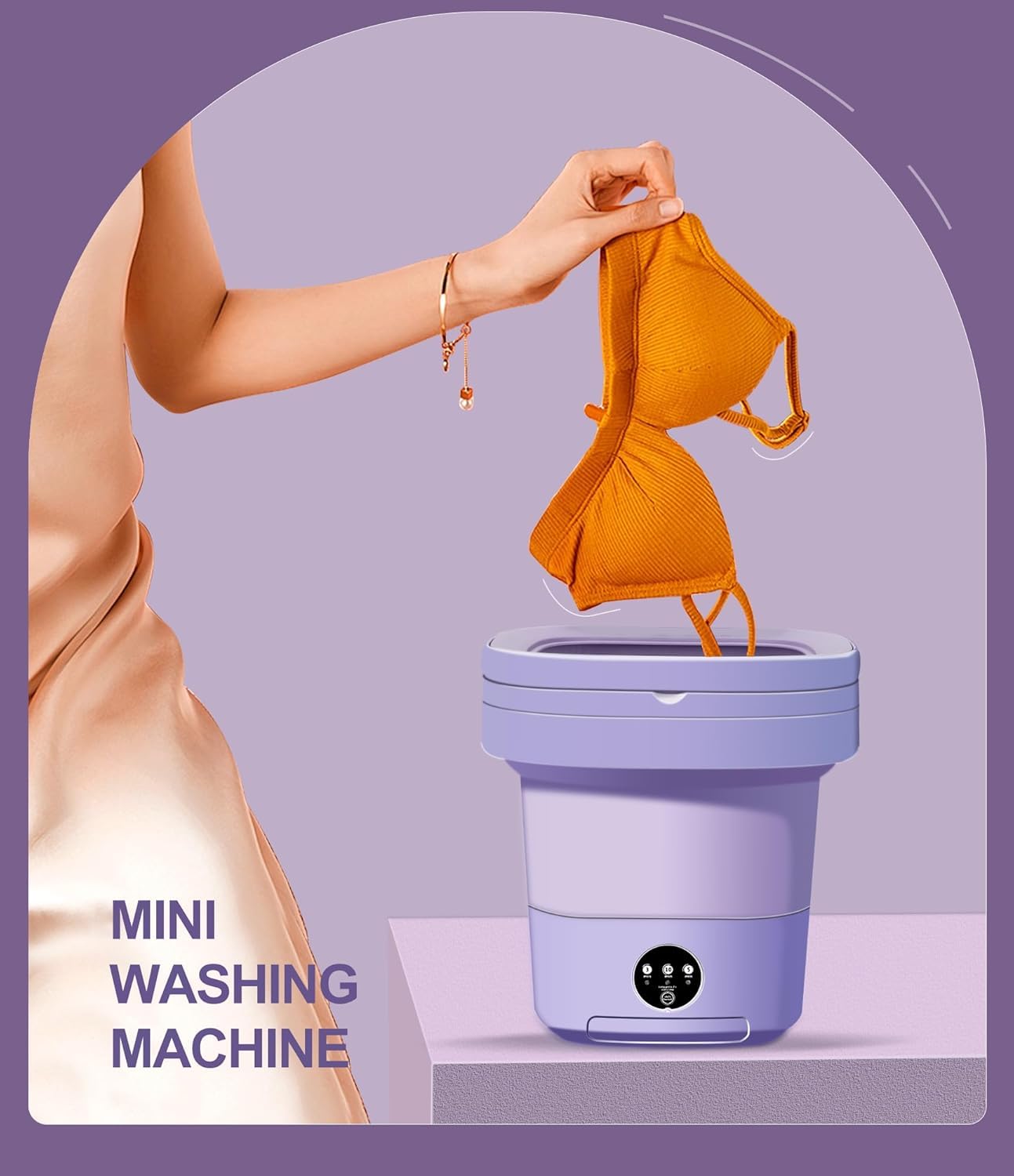 Semi Auto Mini Washing Machine Foldable