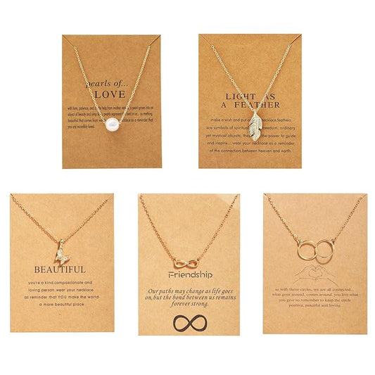Fashion 5 Pcs Combo Latest Stylish Jewellery Set for Women Pendant Necklace