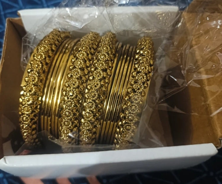 Antique, Gold Plated, Temple Jewellery, Mata Laxmi, Bangle, Festive