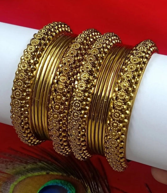 Antique, Gold Plated, Temple Jewellery, Mata Laxmi, Bangle, Festive