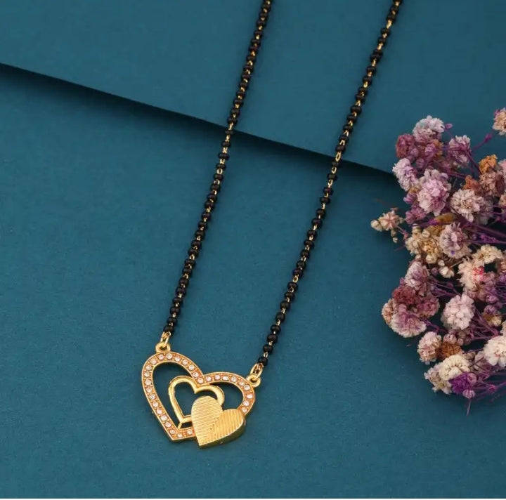 Traditional gold plated mangalsutra jewellery set by Advizios